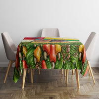 Guinea-Bissau Independence Day Tablecloth African Wildlife Cashew Harvest National Flag