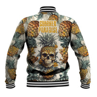Pineapple Skull Baseball Jacket Summer Paradise - Wonder Print Shop