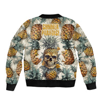 Pineapple Skull Bomber Jacket Summer Paradise - Wonder Print Shop