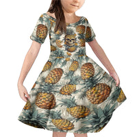 Pineapple Skull Family Matching Mermaid Dress and Hawaiian Shirt Summer Paradise - Wonder Print Shop