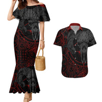 Skull Demon Couples Matching Mermaid Dress and Hawaiian Shirt We All Have The Devil Inside Us - Wonder Print Shop