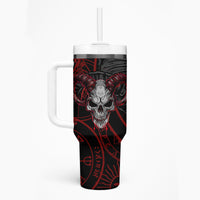 Skull Demon Tumbler With Handle We All Have The Devil Inside Us - Wonder Print Shop