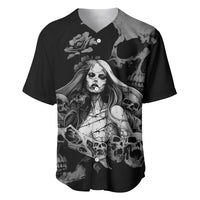 Skeleton Girl Baseball Jersey Yes I'm A Bicth - Not Yours - Wonder Print Shop