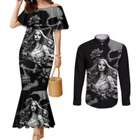skeleton-girl-couples-matching-mermaid-dress-and-long-sleeve-button-shirts-yes-im-a-bicth-not-yours