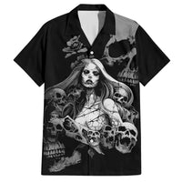 Skeleton Girl Family Matching Off Shoulder Short Dress and Hawaiian Shirt Yes I'm A Bicth - Not Yours - Wonder Print Shop