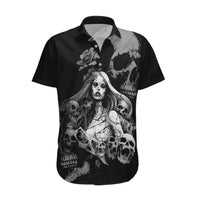 Skeleton Girl Hawaiian Shirt Yes I'm A Bicth - Not Yours - Wonder Print Shop