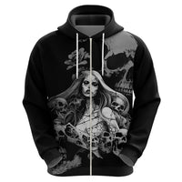 Skeleton Girl Hoodie Yes I'm A Bicth - Not Yours - Wonder Print Shop
