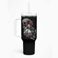 Skeleton Girl Tumbler With Handle Yes I'm A Bicth - Not Yours - Wonder Print Shop