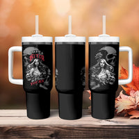 Skeleton Girl Tumbler With Handle Yes I'm A Bicth - Not Yours - Wonder Print Shop