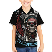 Native American Skull Family Matching Mermaid Dress and Hawaiian Shirt American History Begins With Native History - Wonder Print Shop