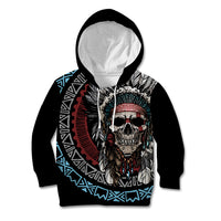 Native American Skull Kid Hoodie American History Begins With Native History - Wonder Print Shop