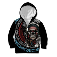 Native American Skull Kid Hoodie American History Begins With Native History - Wonder Print Shop