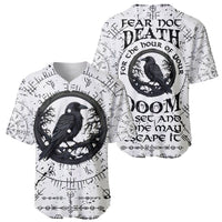 Viking Raven Baseball Jersey Fear Not Death For the Hour Of Your Doom - Wonder Print Shop