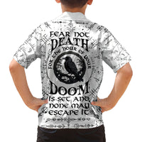 Viking Raven Family Matching Mermaid Dress and Hawaiian Shirt Fear Not Death For the Hour Of Your Doom - Wonder Print Shop