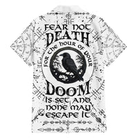 Viking Raven Family Matching Mermaid Dress and Hawaiian Shirt Fear Not Death For the Hour Of Your Doom - Wonder Print Shop