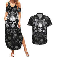 Skull Couples Matching Summer Maxi Dress and Hawaiian Shirt I Am Who I Am Your Approval Isn't Needed - Wonder Print Shop