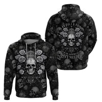 Skull Hoodie I Am Who I Am Your Approval Isn't Needed - Wonder Print Shop