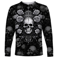 Skull Long Sleeve Shirt I Am Who I Am Your Approval Isn't Needed - Wonder Print Shop