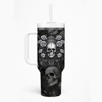 Skull Tumbler With Handle I Am Who I Am Your Approval Isn't Needed - Wonder Print Shop