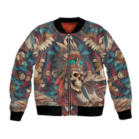 Native American Skull Bomber Jacket Native Merican Spirit Of Freedom - Wonder Print Shop