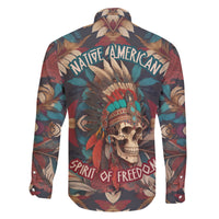 Native American Skull Family Matching Tank Maxi Dress and Hawaiian Shirt Native Merican Spirit Of Freedom - Wonder Print Shop