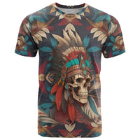 Native American Skull T Shirt Native Merican Spirit Of Freedom - Wonder Print Shop