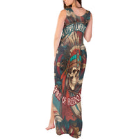 Native American Skull Tank Maxi Dress Native Merican Spirit Of Freedom - Wonder Print Shop