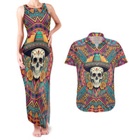 Mexico Skull Couples Matching Tank Maxi Dress and Hawaiian Shirt Let's Move To Mexico - Wonder Print Shop
