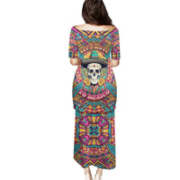 Mexico Skull Family Matching Puletasi Dress and Hawaiian Shirt Let's Move To Mexico - Wonder Print Shop
