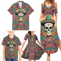 Mexico Skull Family Matching Summer Maxi Dress and Hawaiian Shirt Let's Move To Mexico - Wonder Print Shop