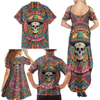 Mexico Skull Family Matching Summer Maxi Dress and Hawaiian Shirt Let's Move To Mexico - Wonder Print Shop
