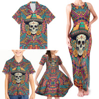 Mexico Skull Family Matching Tank Maxi Dress and Hawaiian Shirt Let's Move To Mexico - Wonder Print Shop