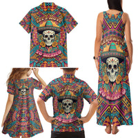 Mexico Skull Family Matching Tank Maxi Dress and Hawaiian Shirt Let's Move To Mexico - Wonder Print Shop