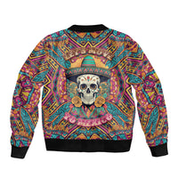 Mexico Skull Sleeve Zip Bomber Jacket Let's Move To Mexico - Wonder Print Shop