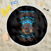 Which Lucky One Are You Skull Tiki Beach Blanket - Wonder Print Shop
