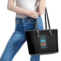 Which Lucky One Are You Skull Tiki Leather Tote Bag - Wonder Print Shop