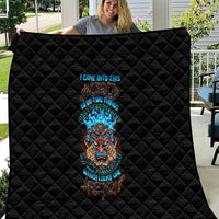 Which Lucky One Are You Skull Tiki Quilt - Wonder Print Shop