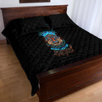 Which Lucky One Are You Skull Tiki Quilt Bed Set - Wonder Print Shop