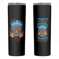 Which Lucky One Are You Skull Tiki Skinny Tumbler - Wonder Print Shop