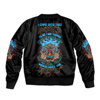Which Lucky One Are You Skull Tiki Sleeve Zip Bomber Jacket - Wonder Print Shop