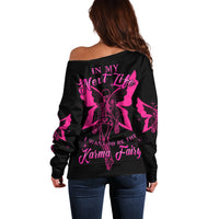 In My Next Life I Want To Be The Karma Fairy Off Shoulder Sweater - Wonder Print Shop