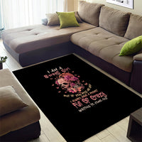 I Am A Sweet Girl Flower Skull Area Rug - Wonder Print Shop