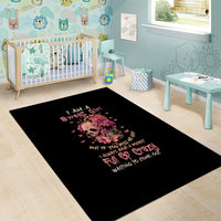 I Am A Sweet Girl Flower Skull Area Rug - Wonder Print Shop
