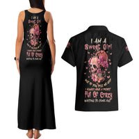 I Am A Sweet Girl Flower Skull Couples Matching Tank Maxi Dress and Hawaiian Shirt - Wonder Print Shop