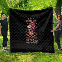 I Am A Sweet Girl Flower Skull Quilt - Wonder Print Shop