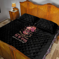 I Am A Sweet Girl Flower Skull Quilt Bed Set - Wonder Print Shop