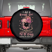 I Am A Sweet Girl Flower Skull Spare Tire Cover - Wonder Print Shop
