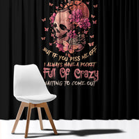 I Am A Sweet Girl Flower Skull Window Curtain - Wonder Print Shop