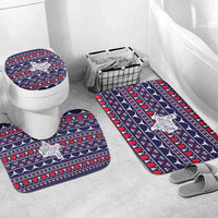 Merry Christmas Y'all Bathroom Set Xmas Holiday Patterns - Wonder Print Shop