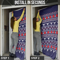 Merry Christmas Y'all Door Cover Xmas Holiday Patterns - Wonder Print Shop